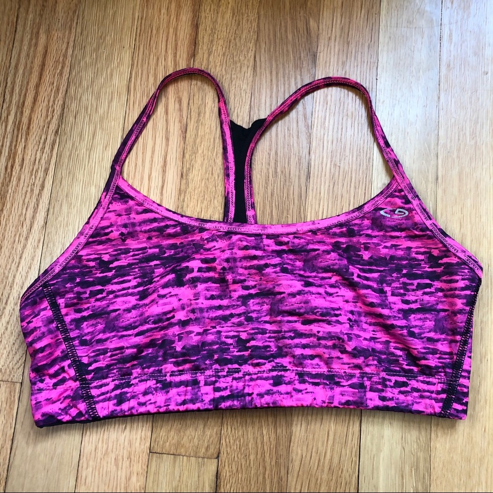Pink and Black Patterned C9 Sports Bra